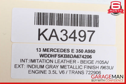 08-18 Mercedes E350 SLK250 C250 CLS400 Front Right Side Door Control Module Unit