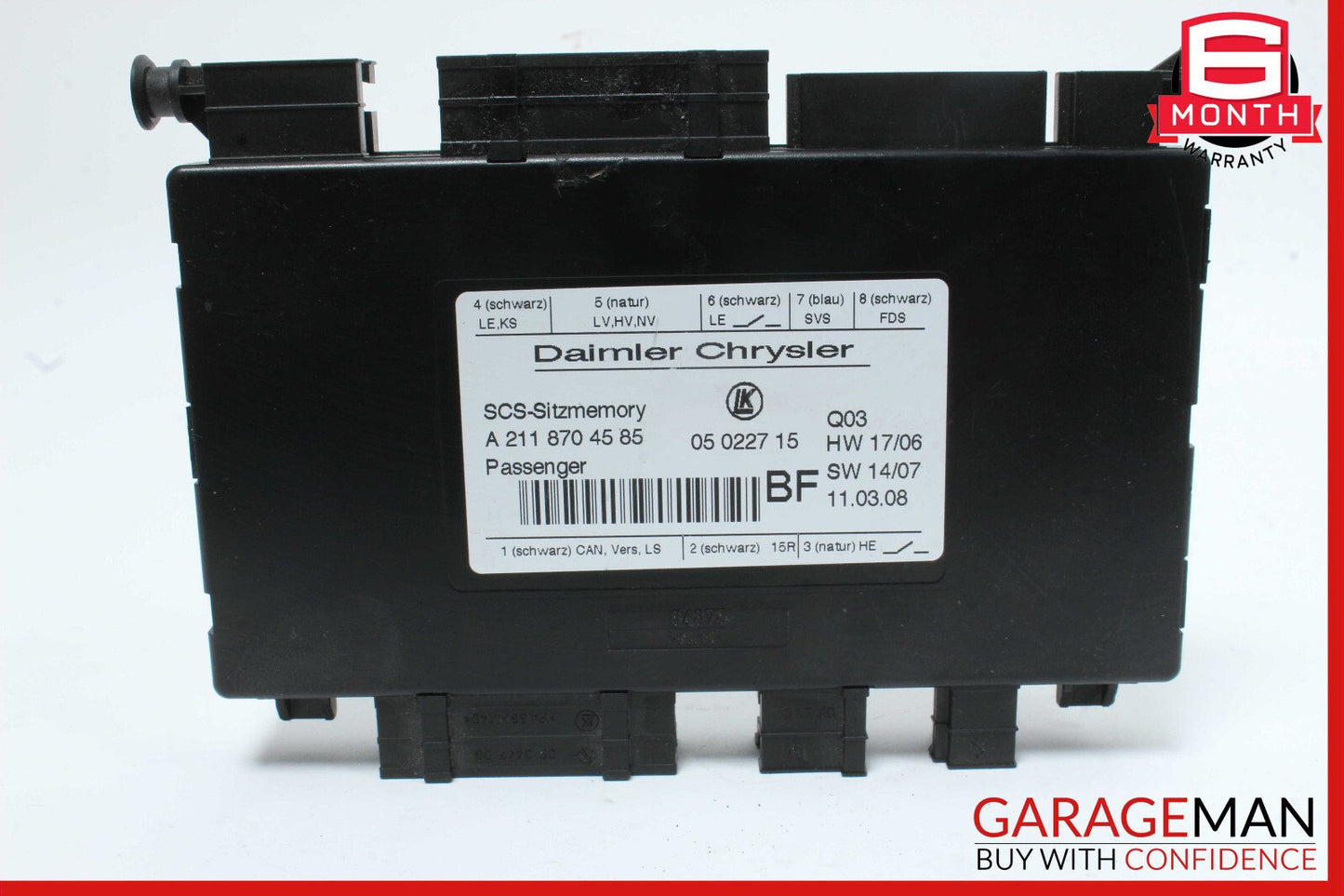 03-12 Mercedes X164 GL550 Front Right Seat Control Module 2118208685 OEM