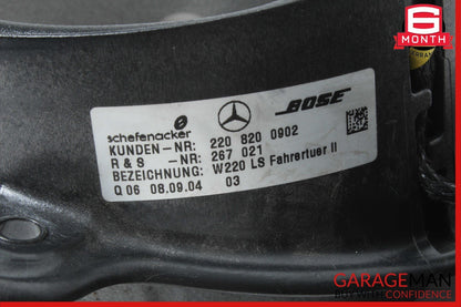00-06 Mercedes W220 S500 Front Left & Right Side Door Sound Speaker Speakers Set