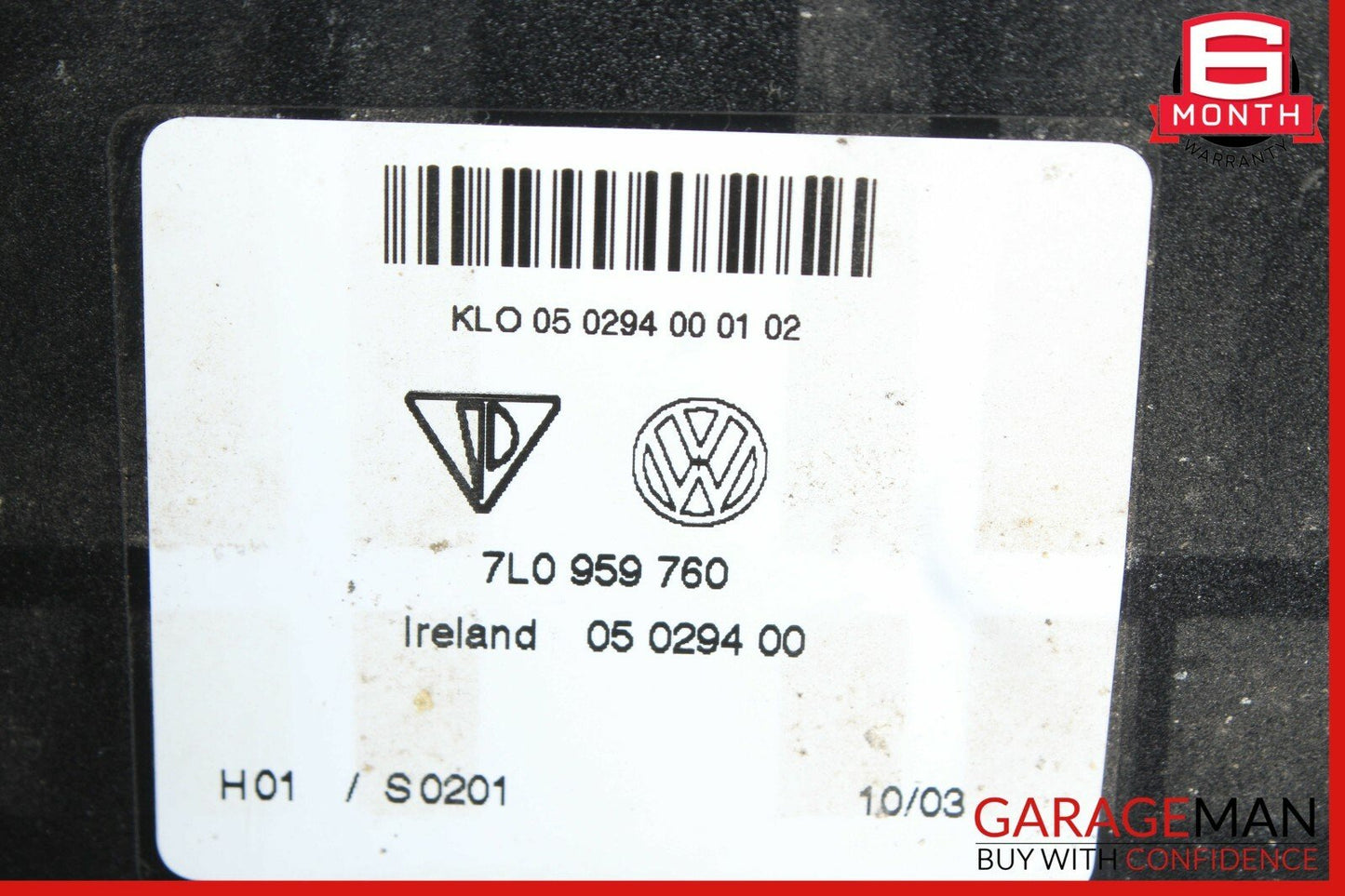 03-10 Porsche Cayenne 955 957 Front Left Seat Adjustment Memory Module 7LO959760