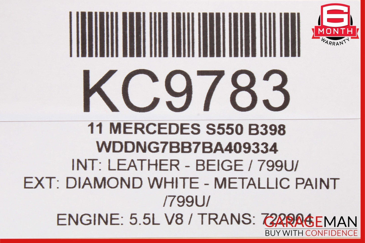 10-13 Mercedes W221 S550 S63 E350 Active Lane Assist Front Camera 0009050038 OEM
