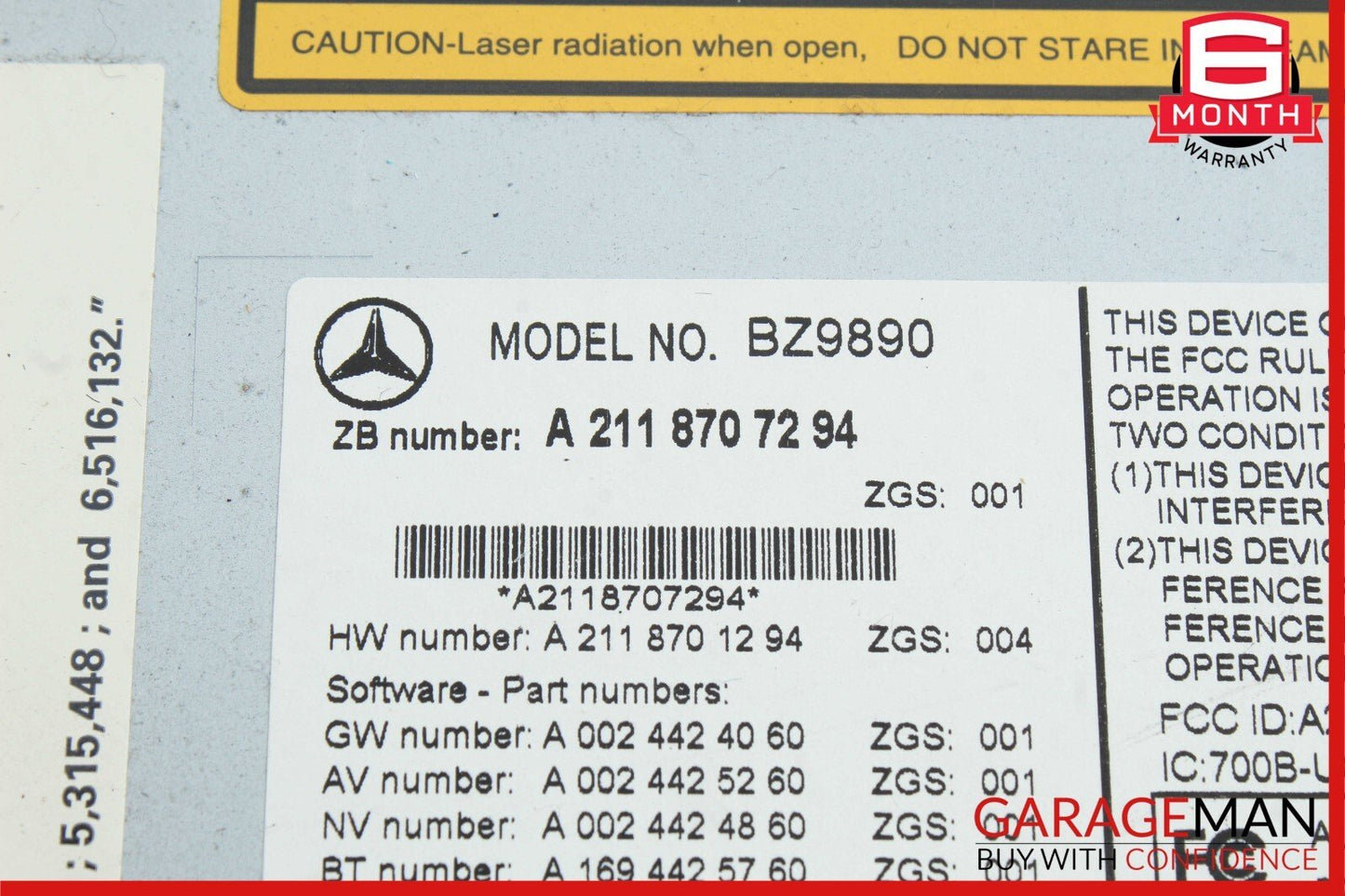 09-11 Mercedes W219 CLS550 E320 E550 Command Head Unit Navigation Radio CD OEM