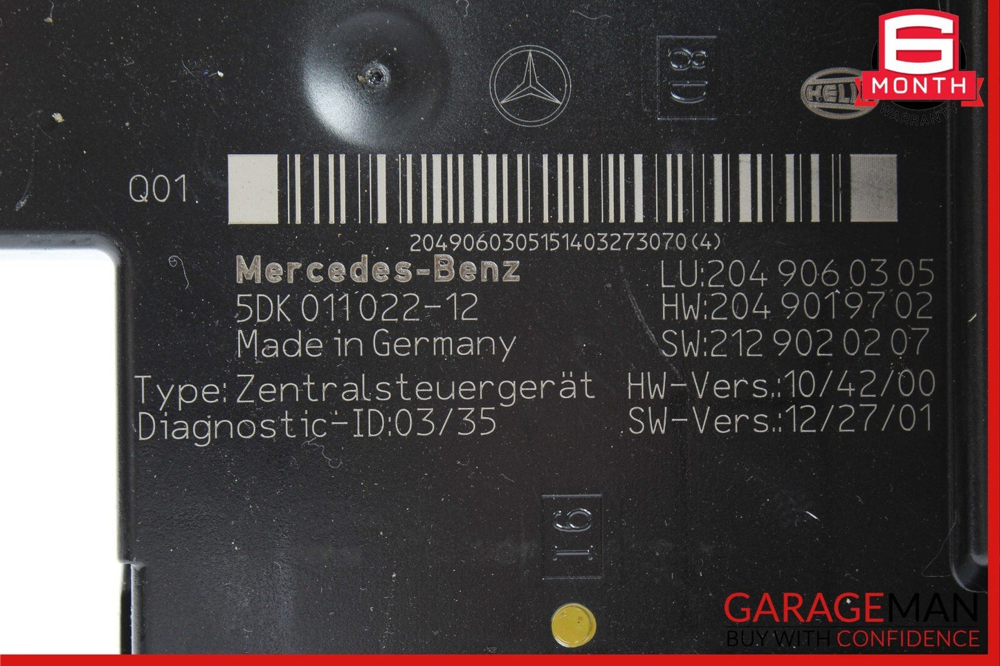 12-14 Mercedes W204 C300 C250 C63 AMG Rear SAM Module Relay Fuse Box Assembly
