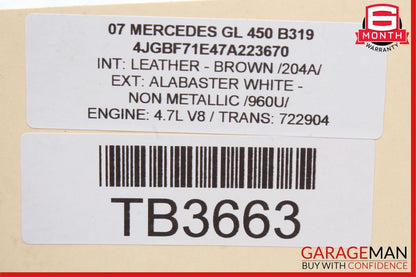 07-16 Mercedes X164 GL450 GL550 3rd Third Row Seat Motor 1648201942 OEM
