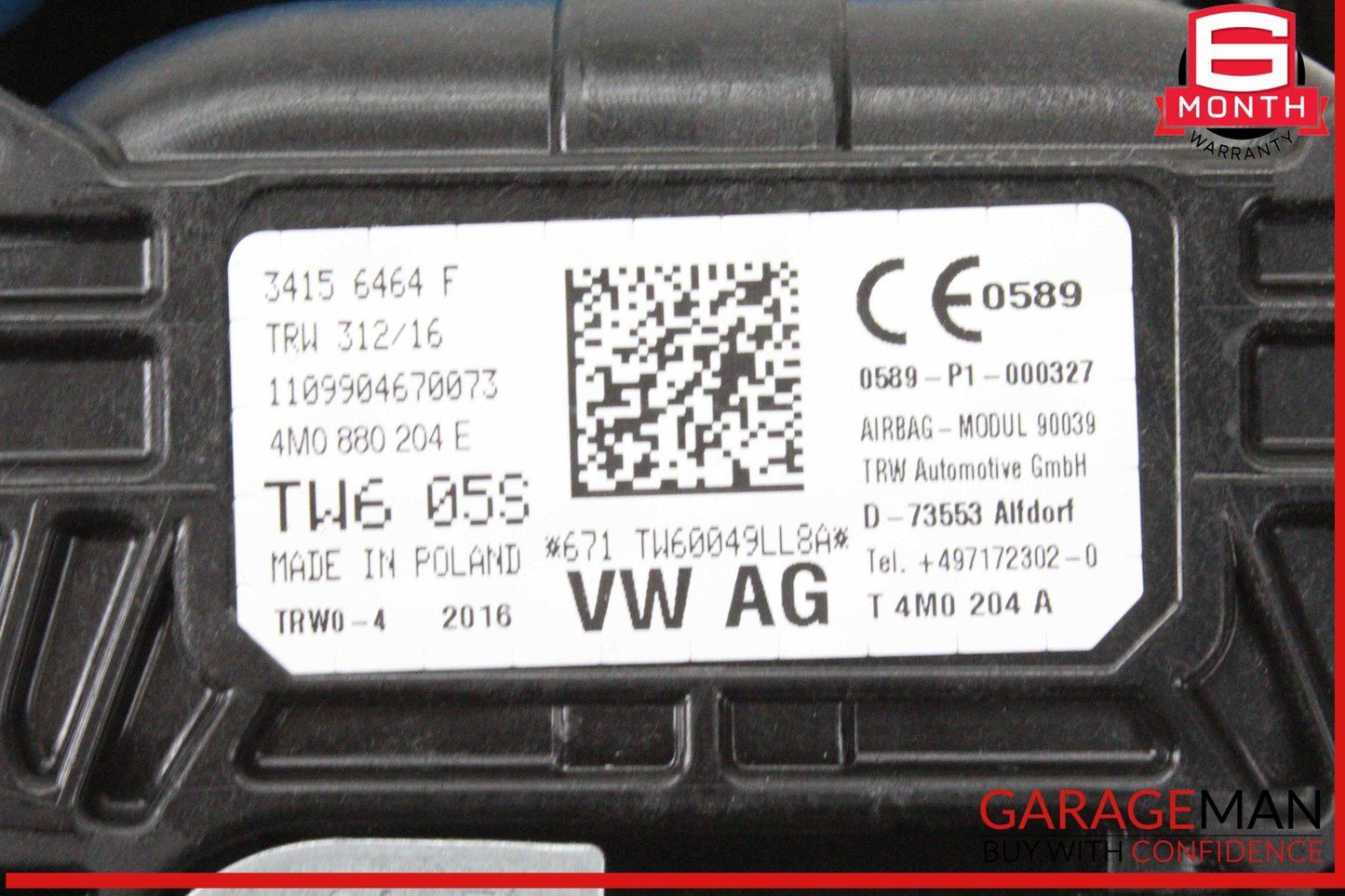 17-19 Audi Q7 Front Right Passenger Side Dash Dashboard Air Bag Airbag OEM