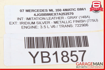 06-13 Mercedes W164 ML350 GL450 Front Right Side Exterior Door Handle Silver