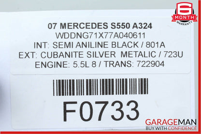 07-13 Mercedes W221 S550 Front Left Driver Side Door Lock Latch Actuator OEM
