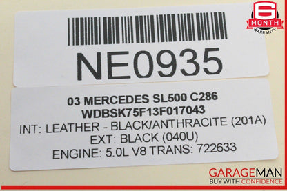 03-12 Mercedes R230 SL550 SL55 AMG Under Seat Control Module 2308203326