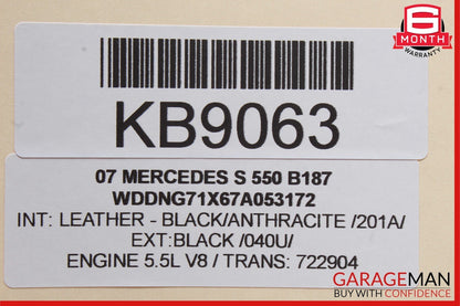 07-14 Mercedes W221 S550 CL600 Trunk Seat Lumbar Vacuum Pump 2218000248 OEM