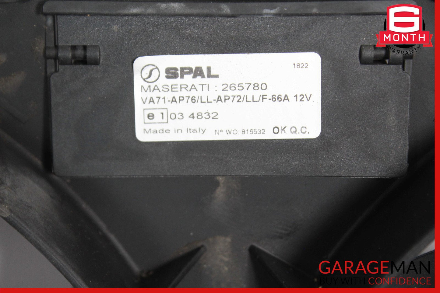 04-08 Maserati Quattroporte M139 Radiator Cooling Fan Motor OEM