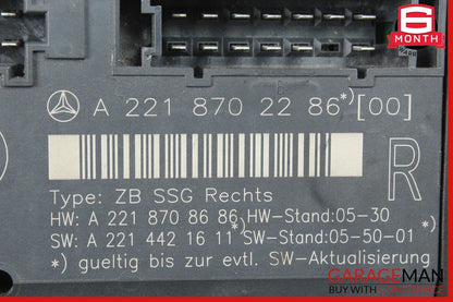 07-13 Mercedes W221 S550 Front Right Passenger Side Under Seat Control Module