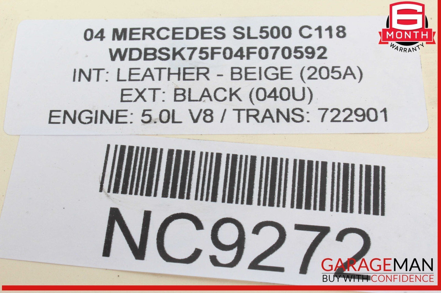 03-06 Mercedes R230 SL500 SL55 AMG Bumper Parktronic Parking Sensor Set of 4 OEM