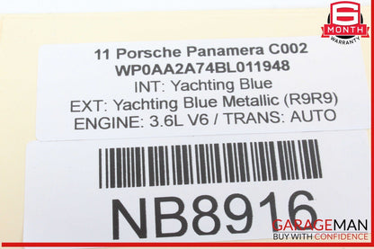 10-16 Porsche Panamera 970 Interior Rear View Mirror Black 7PP857511C OEM