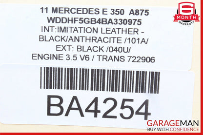 10-16 Mercedes W212 E350 E400 C250 Interior Rear View Mirror Black 2048104217
