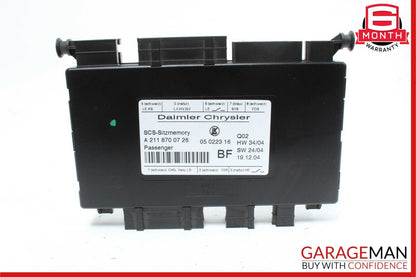 03-12 Mercedes W211 E350 E550 ML350 Front Right Seat Control Module OEM