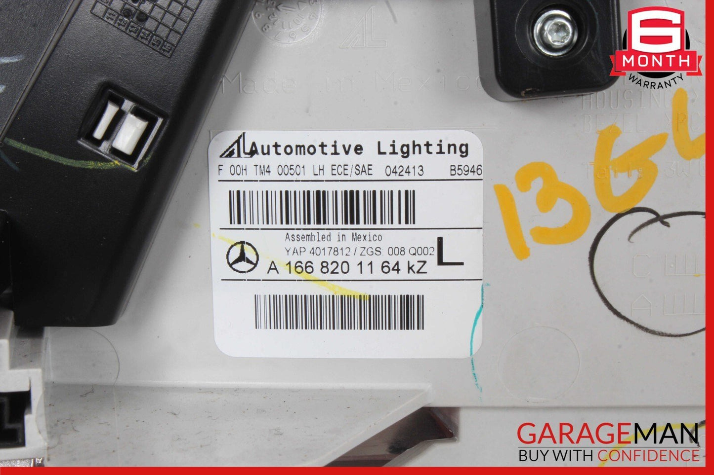 13-16 Mercedes X166 GL450 GL550 Rear Left Side Inner Tail Light Taillight Lamp