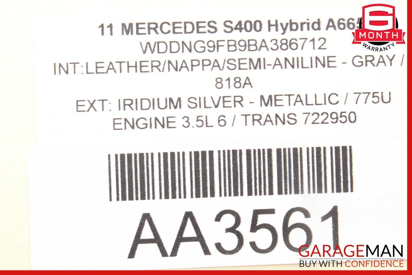 07-13 Mercedes W221 S400 S550 CL550 CL600 Rear View Back Up Cam Camera Assembly