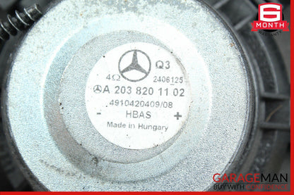 01-07 Mercedes W203 C230 Front Right & Left Side Door Sound Audio Speakers Set