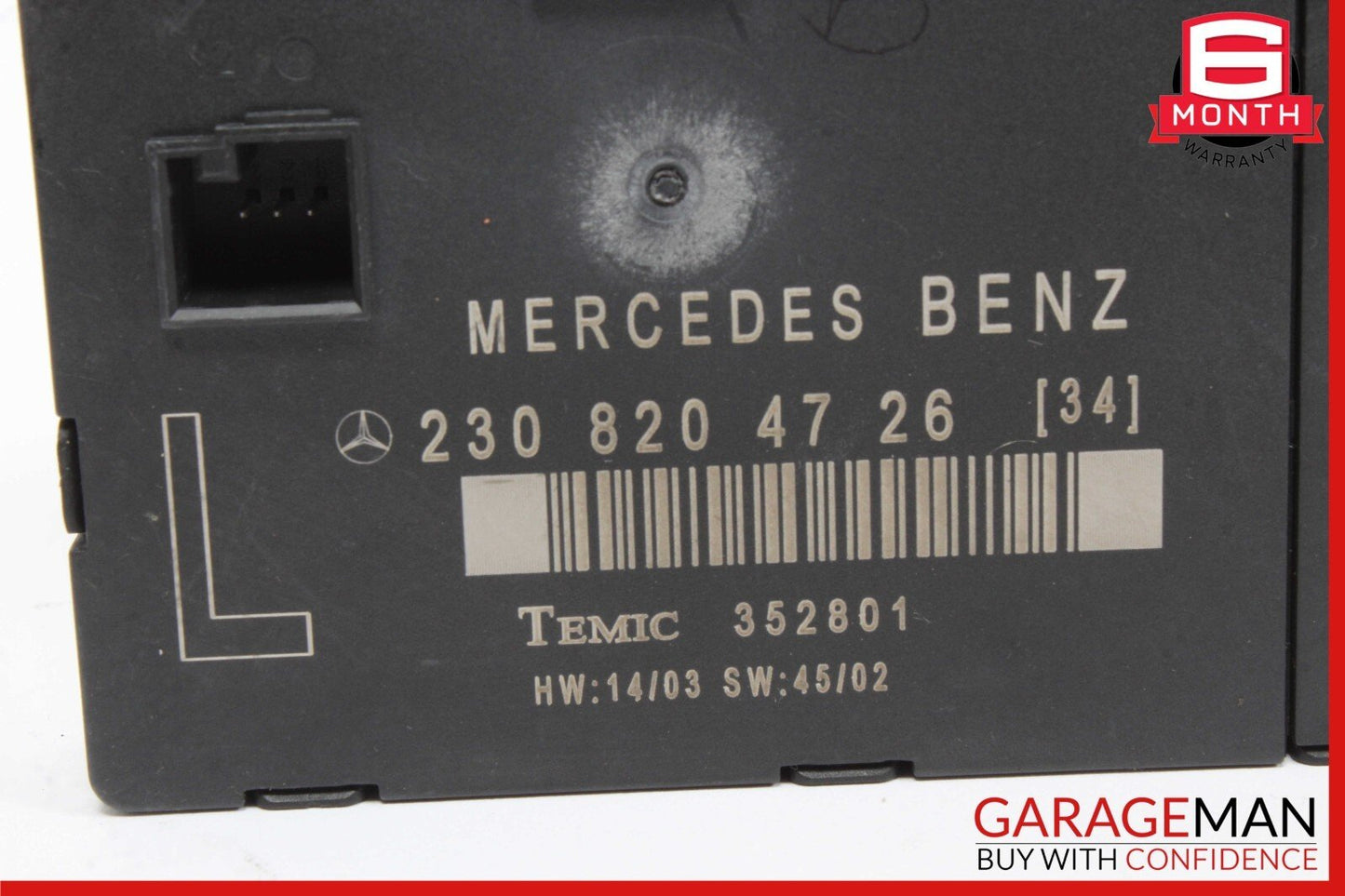 03-12 Mercedes R230 SL500 SL55 AMG Front Left Door Control Module 2308200126 OEM
