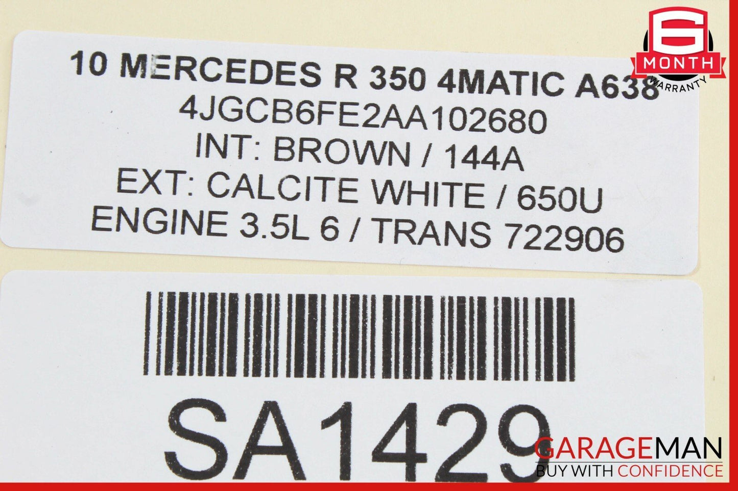06-13 Mercedes W251 R320 R350 Rear AC A/C Blower Motor Assembly 2518341161 OEM