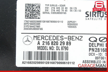 Mercedes X204 GLK350 C350 S550 SL550 Sirius Satellite Radio Receiver Module OEM