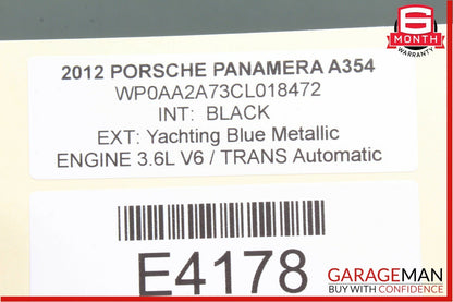 10-15 Porsche Panamera 970 Overhead Interior Safety Handle OEM