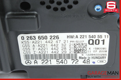 07-09 Mercedes W221 S600 CL600 Instrument Cluster Speedometer 2215407248 OEM