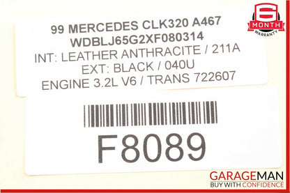 98-03 Mercedes W208 CLK320 Front Left or Right Seat Head Rest Headrest Black OEM