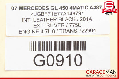 06-12 Mercedes X164 GL450 Rear Right Side 3rd Third Row Seatbelt Retractor Black