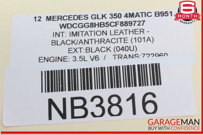 10-15 Mercedes X204 GLK350 4MATIC Right Side Roof Curtain Safety Air Bag OEM