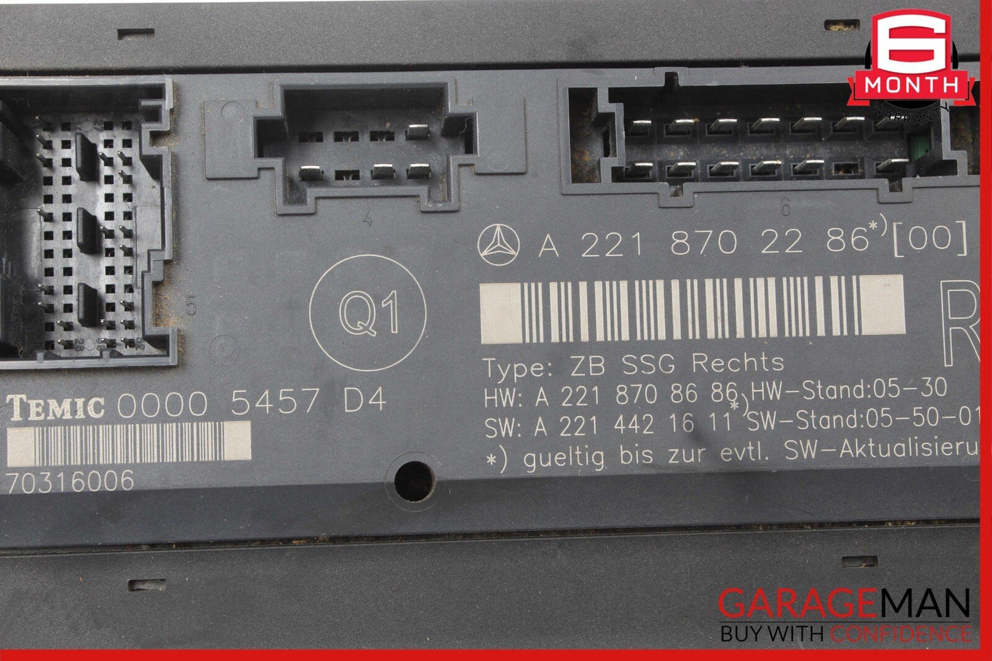 07-13 Mercedes W221 S400 S350 S550 Front Right Side Under Seat Control Unit