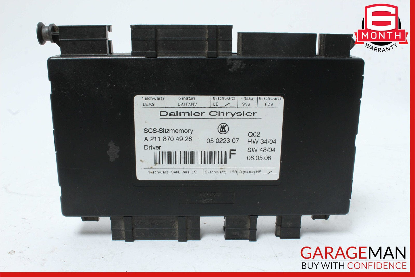 03-12 Mercedes W251 R500 CLS550 SLK350 Seat Control Module Left Side OEM