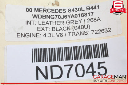 00-06 Mercedes W220 S430L Front Left Driver Side Window Regulator Motor OEM