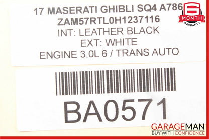 14-17 Maserati Ghibli Left Driver Side Under Seat Air Vent Trim Cover Grille