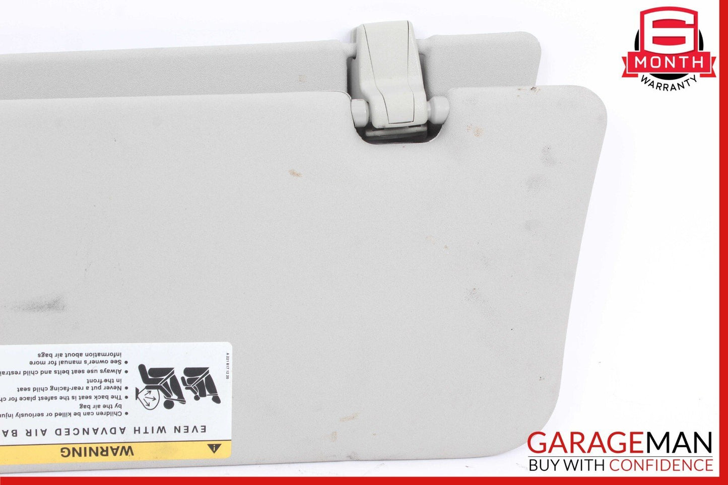 06-12 Mercedes X164 GL450 GL550 Front Right Side Sun Visor Sunvisor Shade Gray