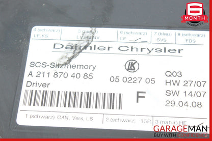 03-12 Mercedes CLS550 GL450 E350 E320 ML500 Front Left Side Seat Control Module