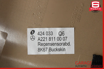 07-09 Mercedes W221 S550 S63 AMG Interior Front Top Upper Rear View Mirror Brown