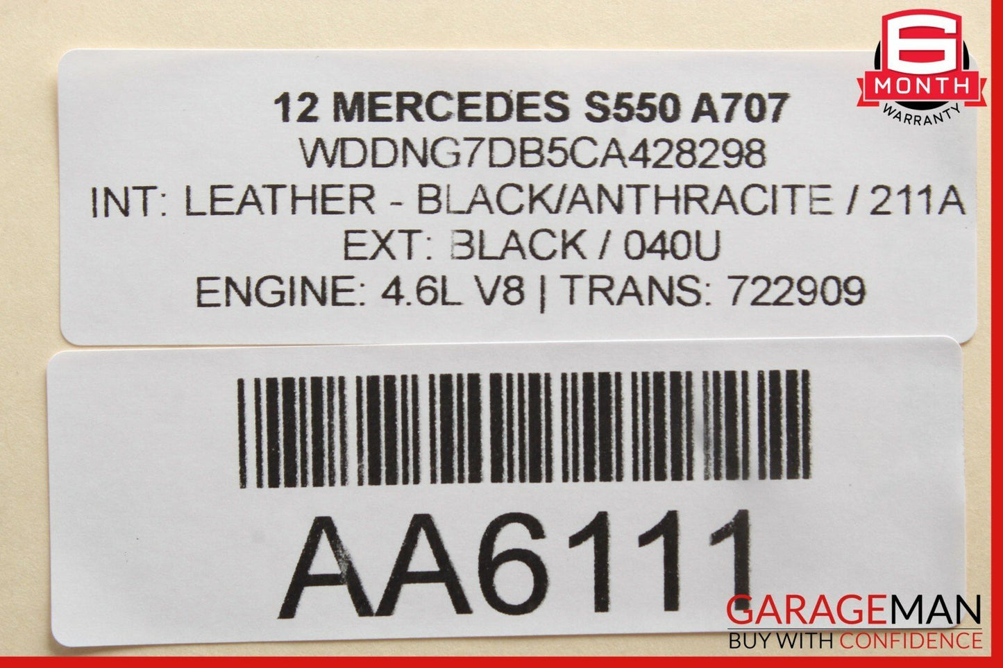 07-14 Mercedes W216 CL550 S550 CL63 AMG Rear View Backup Back Up Camera OEM