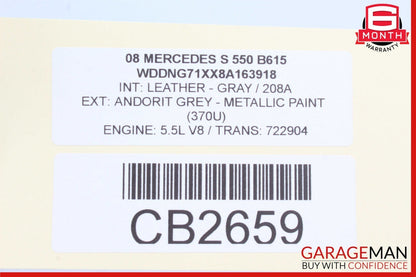 07-10 Mercedes W221 S550 S600 CL550 Instrument Cluster Speedometer OEM