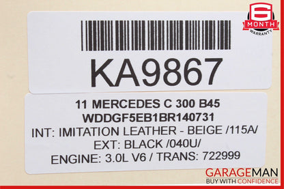 08-18 Mercedes W204 C250 C300 C350 Front Right Side Door Control Module Unit OEM