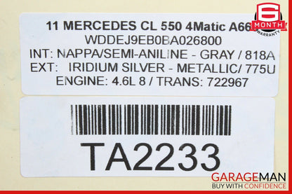 11-14 Mercedes W216 CL550 S550 Engine Exhaust Front Pipe Right Side OEM
