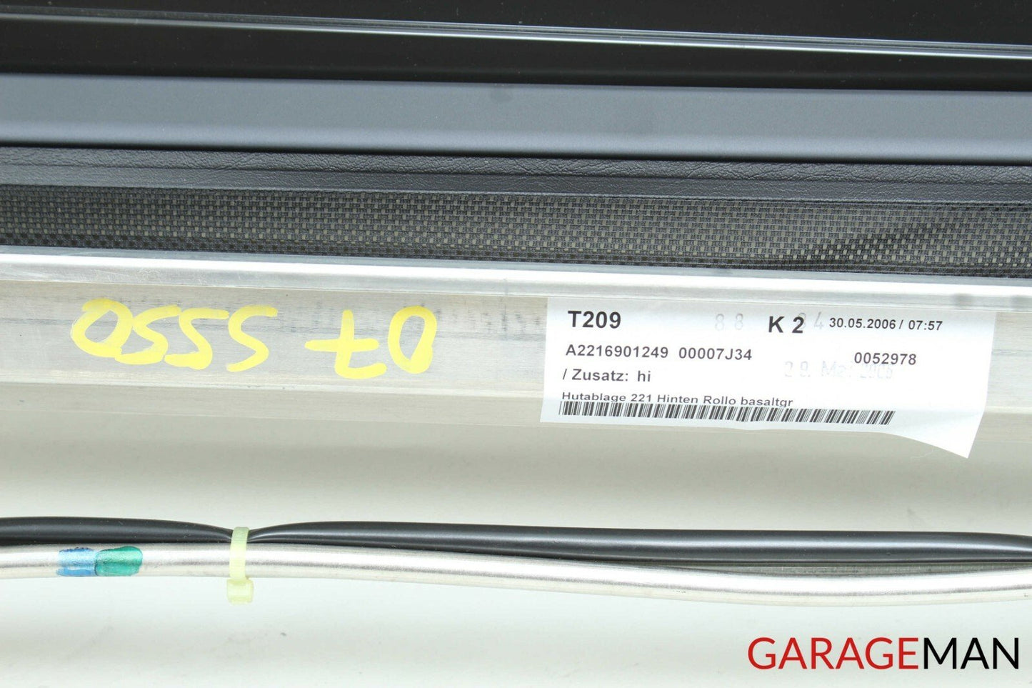 07-13 MERCEDES W221 S550 S63 AMG REAR WINDOW SUN SHADE SCREEN ROLLER BLIND GRAY