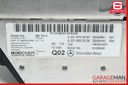 07-09 Mercedes W221 S450 S550 Head Unit Command CD Navigation 2218700793 OEM