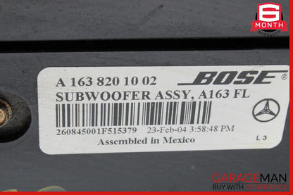 02-05 Mercedes W163 ML320 ML350 Bose Subwoofer Sub Woofer Audio Speaker Bass Box