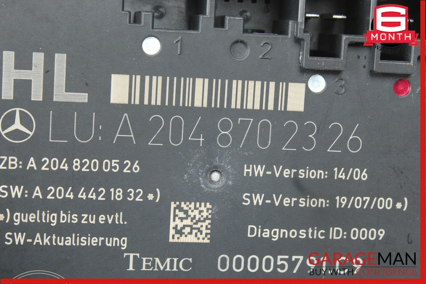 08-14 Mercedes W204 C250 C300 C63 AMG Rear Left Side Door Controller Module Unit