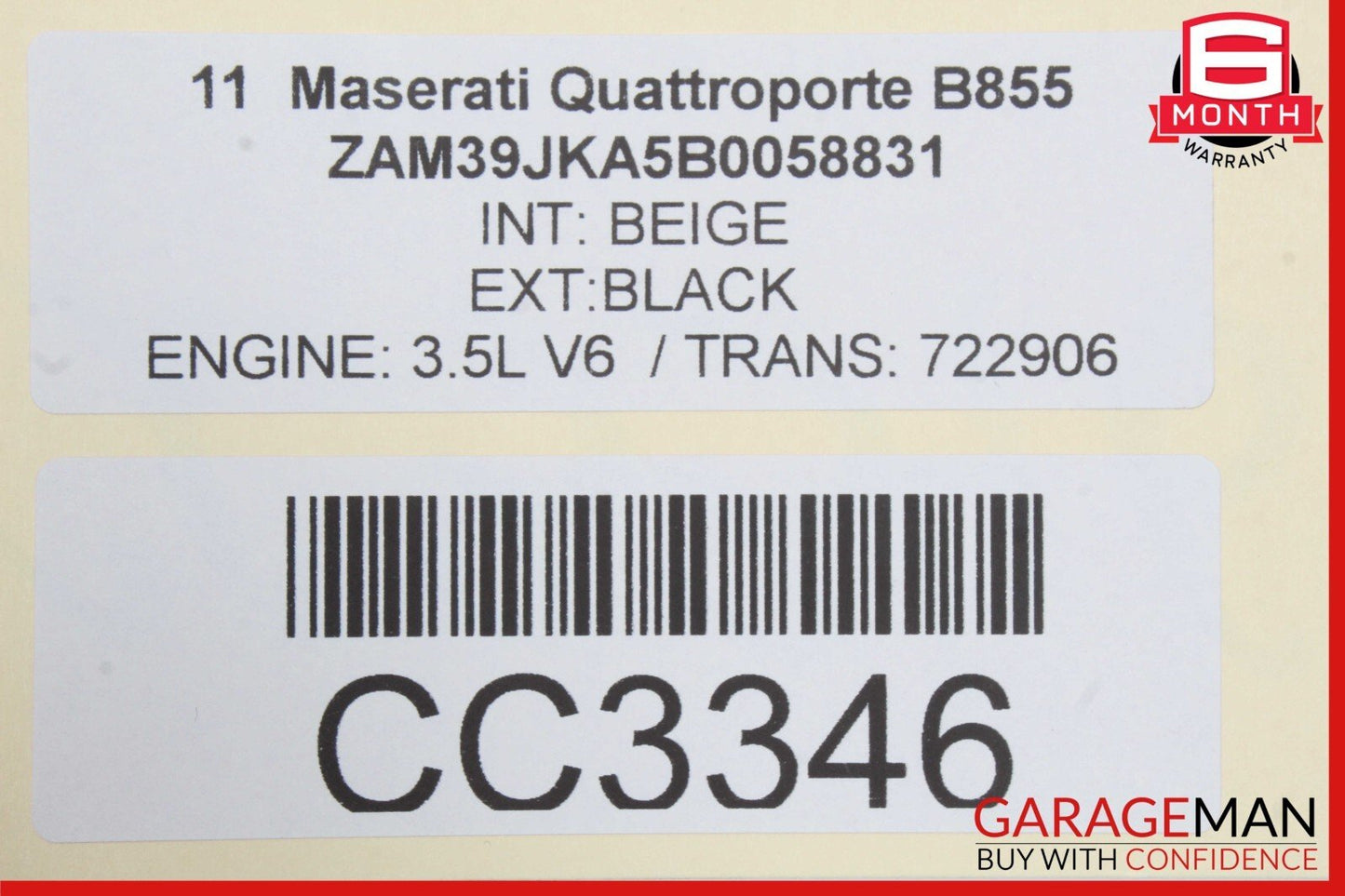09-13 Maserati Quattroporte S M139 Front Right Lower Bottom Seat Cushion OEM