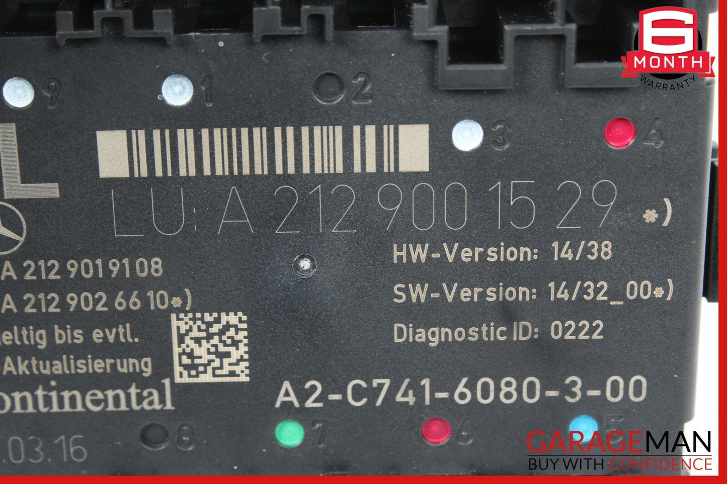 08-17 Mercedes W204 C250 Front Left Side Door Control Module 2129006318 OEM