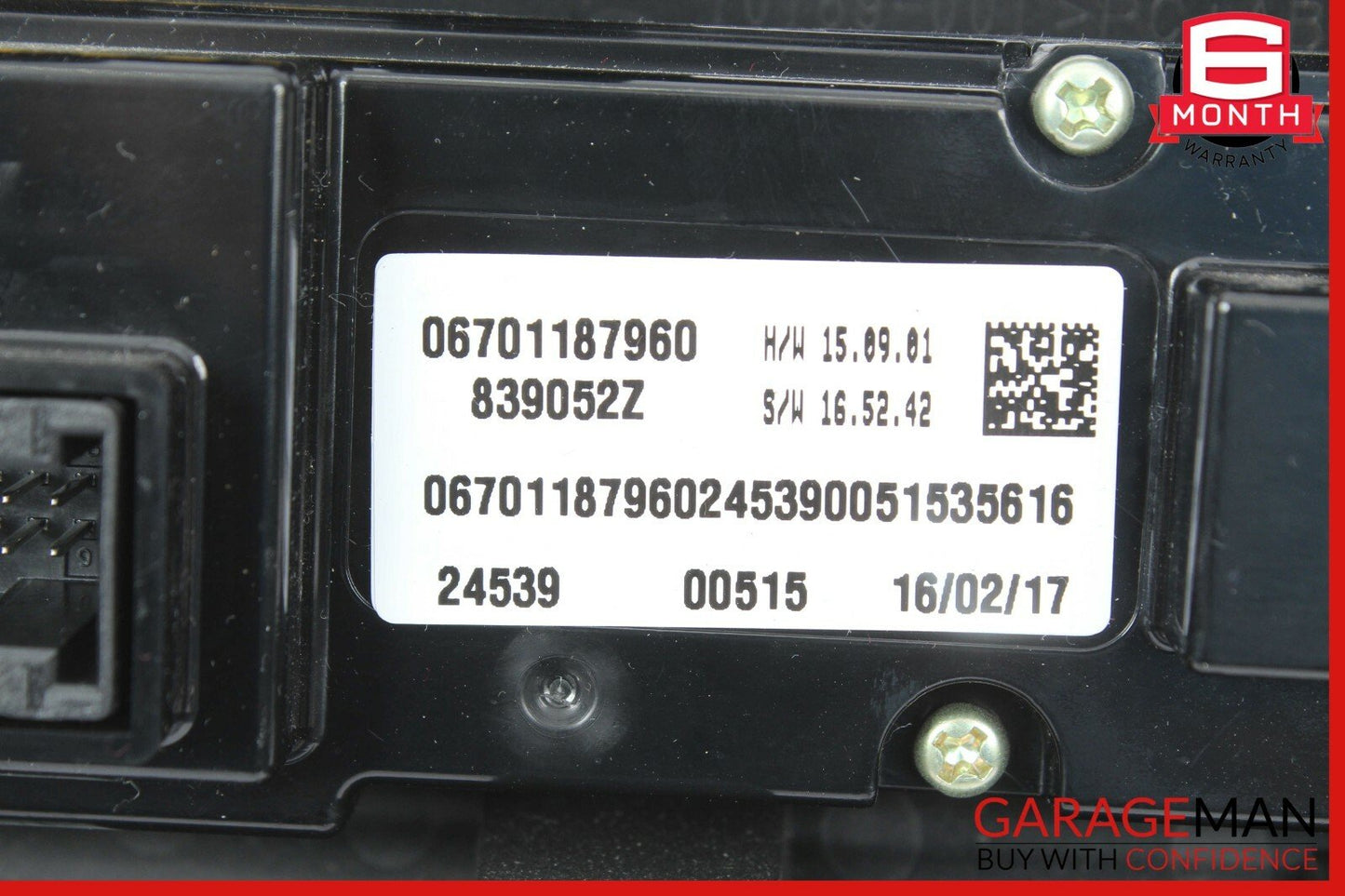 14-17 Maserati Ghibli S Center HVAC Heater A/C Climate Control Switch Panel OEM