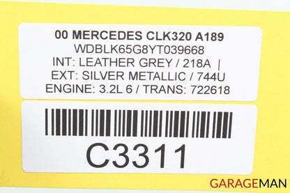 98-03 MERCEDES W208 CLK320 CLK430 REAR SUNSHADE ROLLER BLIND SUN SHADE COVER OEM