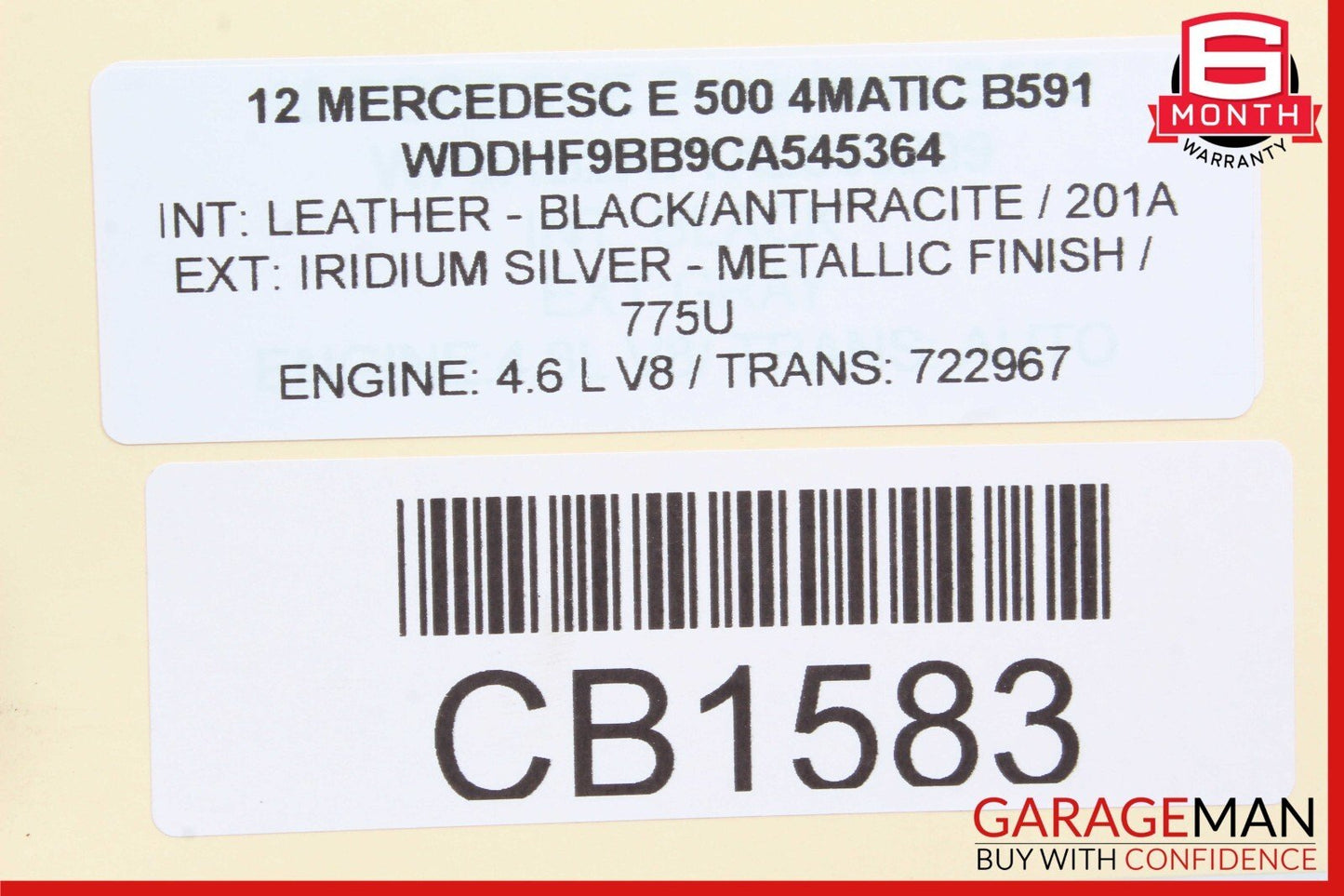 12-18 Mercedes W212 E350 E550 Front Left / Right Engine Timing Chain Cover Plate